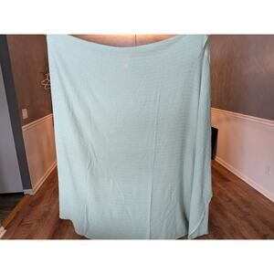 VTG Green Woven Cotton Blanket 68 x 90